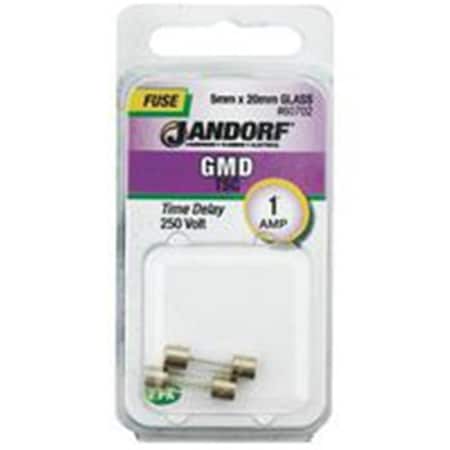 Jandorf Medium-Voltage Fuse, 1A, Time-Delay, Cylindrical 3398716